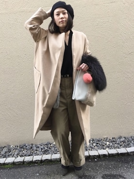 「ファークラッチ」｜aikoさん（レディース・158cm）の冬コーディネート