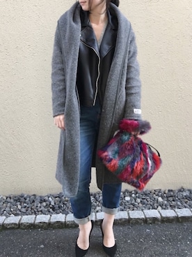 「DIANA」｜「アイテム（その他アウター）」を使った、aikoさん（レディース・158cm）の冬コーディネート