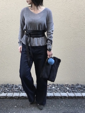 「ファークラッチ」｜aikoさん（レディース・158cm）の冬コーディネート