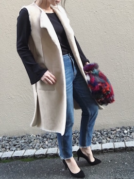 「ファークラッチ」｜aikoさん（レディース・158cm）の春コーディネート