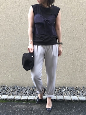 「DIANA」｜「アイテム（帽子）」を使った、aikoさん（レディース・158cm）の春コーディネート