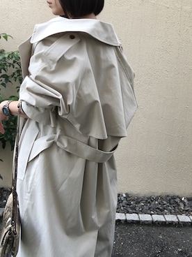 「ドルマンスリーブ」｜「アイテム（その他アウター）」を使った、aikoさん（レディース・158cm）の秋コーディネート