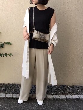 「サーマルタンクトップ」｜aikoさん（レディース・158cm）の秋コーディネート