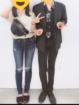 「AZUL by moussy（アズールバイマウジー）のアイテム（バッグ）」を使った、Asatoさん（メンズ・171cm）の夏コーディネート