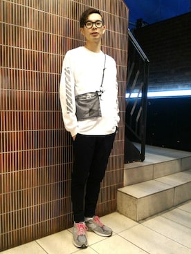 「and wander（アンドワンダー）のアイテム」を使った、Haranoさん（メンズ・180cm）の冬コーディネート