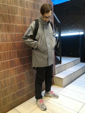 「and wander（アンドワンダー）のアイテム（パンツ）」を使った、Haranoさん（メンズ・180cm）の春コーディネート