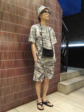 「BURLAP OUTFITTER（バーラップアウトフィッター）のアイテム」を使った、Haranoさん（メンズ・180cm）の夏コーディネート