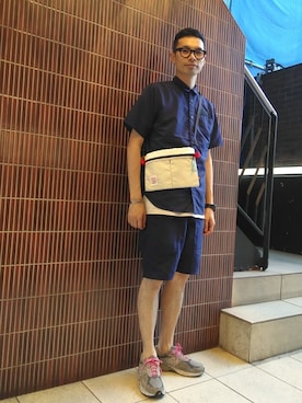 「TOPO DESIGNS（トポデザインズ）のアイテム」を使った、Haranoさん（メンズ・180cm）の夏コーディネート