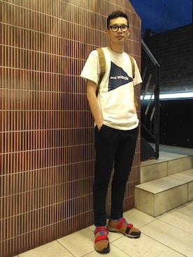「MANASTASH（マナスタッシュ）のアイテム（スニーカー）」を使った、Haranoさん（メンズ・180cm）の夏コーディネート