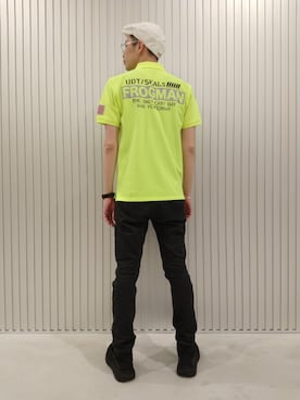 「アイテム（ポロシャツ）」を使った、Haranoさん（メンズ・180cm）の春コーディネート