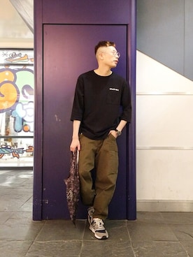 「アイテム（エコバッグ/サブバッグ、その他）」を使った、Haranoさん（メンズ・181cm）の冬コーディネート