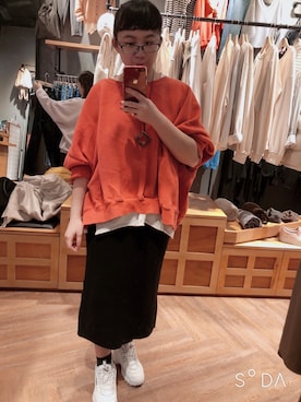 「アイテム（カーディガン/ボレロ）」を使った、Rowen Wongさん（レディース・158cm）の冬コーディネート