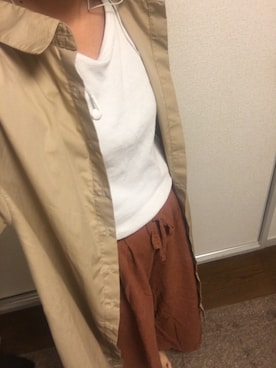 「秋のブラウンスタイル」｜「アイテム（シャツワンピース）」を使った、islandtailさん（レディース・150cm）の秋コーディネート