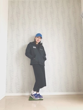 「Champion（チャンピオン）のアイテム（ブルゾン）」を使った、oichizuさん（レディース・160cm）の冬コーディネート