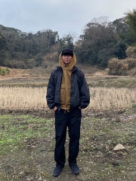 「patagonia」｜「アイテム（スリッポン）」を使った、yoshikiさん（メンズ・171cm）の冬コーディネート
