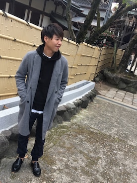 「URBAN RESEARCH（アーバンリサーチ）のアイテム（その他シューズ）」を使った、ちゃんえがさん（メンズ・178cm）の冬コーディネート