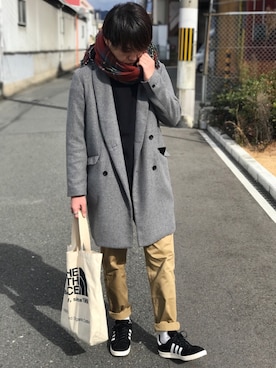 「アイテム（パンツ）」を使った、ちゃんえがさん（メンズ・178cm・30代）の冬コーディネート