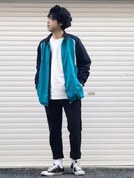 「アイテム（ブルゾン）」を使った、ちゃんえがさん（メンズ・178cm・30代）の秋コーディネート