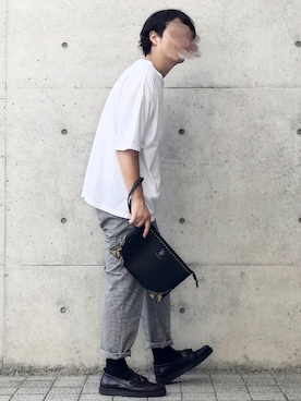 「FRED PERRY（フレッドペリー）のアイテム」を使った、ちゃんえがさん（メンズ・178cm）の夏コーディネート