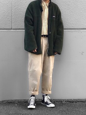「POLO JEANS（ポロジーンズ）のアイテム（その他アウター）」を使った、ちゃんえがさん（メンズ・178cm）の冬コーディネート