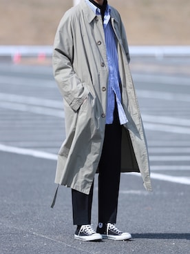 「GIORGIO ARMANI（ジョルジオアルマーニ）のアイテム（ジャケット/アウター）」を使った、ちゃんえがさん（メンズ・178cm）の春コーディネート