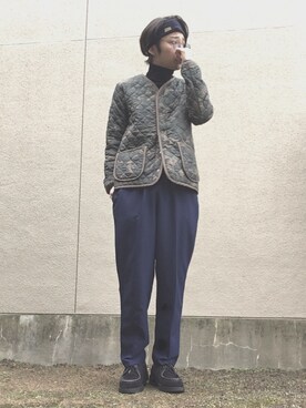 「ヘアバンド」｜「アイテム（その他アウター）」を使った、ユーサクさん（メンズ・173cm）の冬コーディネート
