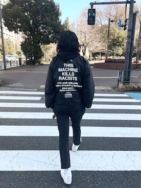 「Carhartt WIP（カーハートダブリューアイピー）のアイテム（シューズ）」を使った、Michiさん（メンズ・176cm）の冬コーディネート