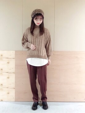 NATSUKI SATOさん(レディース・162cm)の秋コーディネート