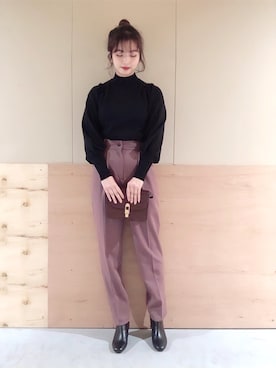 その他パンツ パープル系 を使った くすみピンク の人気ファッションコーディネート Wear