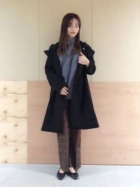 「ラフスタイル」｜「アイテム（その他アウター）」を使った、NATSUKI SATOさん（レディース・162cm）の冬コーディネート