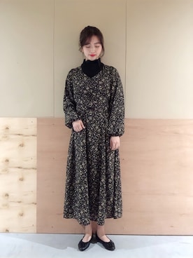 「earth music&ecology（アースミュージックアンドエコロジー）のアイテム」を使った、NATSUKI SATOさん（レディース・162cm）の冬コーディネート
