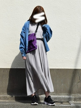 「ウエストゴム」｜「アイテム（ワンピース/ドレス）」を使った、ABITOKYOさん（レディース・156cm）の春コーディネート