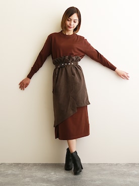 「ABITOKYO（アビトーキョー）のアイテム」を使った、ABITOKYOさん（レディース・162cm）の秋コーディネート