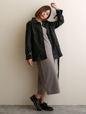 「ABITOKYO（アビトーキョー）のアイテム（ジャケット/アウター）」を使った、ABITOKYOさん（レディース・162cm）の秋コーディネート