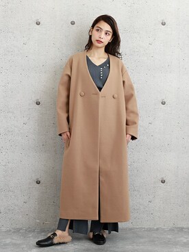「ABITOKYO（アビトーキョー）のアイテム（ジャケット/アウター）」を使った、ABITOKYOさん（レディース・162cm）の秋コーディネート