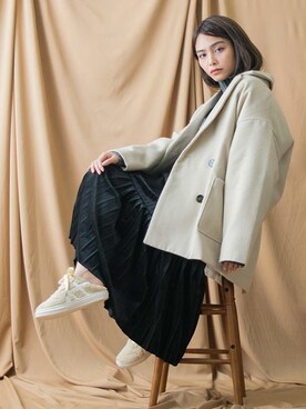 「ABITOKYO（アビトーキョー）のアイテム（ジャケット/アウター）」を使った、ABITOKYOさん（レディース・162cm）の秋コーディネート