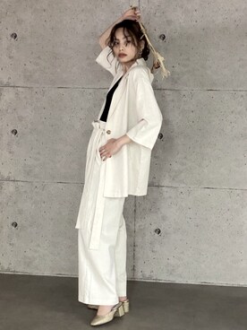 「ABITOKYO（アビトーキョー）のアイテム（ジャケット/アウター）」を使った、ABITOKYOさん（レディース・162cm）の春コーディネート