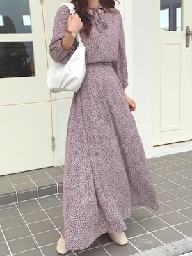 「アイテム（ワンピース、ピンク系）」を使った、ABITOKYOさん（レディース・162cm）の夏コーディネート