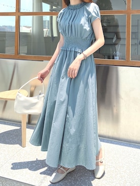 「おでかけ」｜「アイテム（ワンピース/ドレス）」を使った、ABITOKYOさん（レディース・162cm）の夏コーディネート