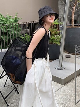 「Diosfront（ディオスフロント）のアイテム」を使った、ABITOKYOさん（レディース・162cm）の夏コーディネート