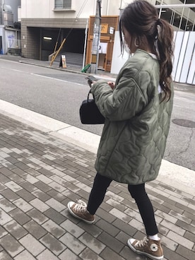 「着まわしコーデ」｜「アイテム（ジャケット/アウター）」を使った、chii___ca♡さん（レディース・161cm）の冬コーディネート