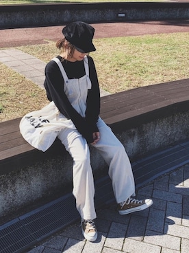 「reca（レカ）のアイテム（オールインワン・サロペット）」を使った、chii___ca♡さん（レディース・161cm）の秋コーディネート