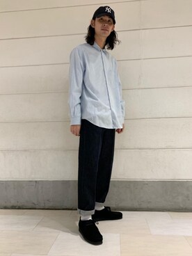「RECOMMEND  ITEM STYLING」｜「アイテム（モカシン/デッキシューズ）」を使った、伊藤 祥平さん（メンズ・178cm）の秋コーディネート