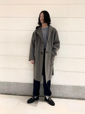 「BEAUTY&YOUTH UNITED ARROWS（ビューティーアンドユースユナイテッドアローズ）のアイテム（ダッフルコート）」を使った、伊藤 祥平さん（メンズ・178cm）の冬コーディネート