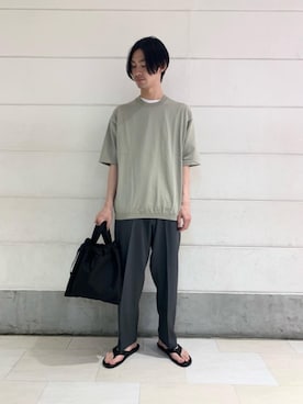 「HONTO（ホント）のアイテム」を使った、伊藤 祥平さん（メンズ・178cm）の春コーディネート