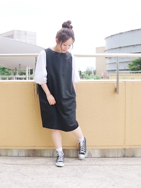 「白ソックス」｜Miki.Nさん（レディース・148cm）の夏コーディネート