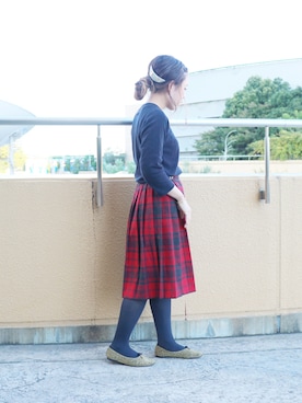 「アイテム（タイツ/ストッキング）」を使った、Miki.Nさん（レディース・148cm・20代）の秋コーディネート