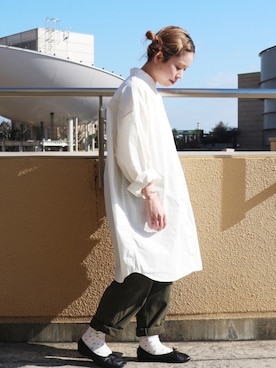 「UNIQLO U」｜「アイテム（ソックス/靴下）」を使った、Miki.Nさん（レディース・148cm）の冬コーディネート