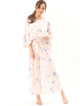 「アイテム（ルームウェア/パジャマ）」を使った、fran de lingerie PRさん（レディース・157cm）の冬コーディネート