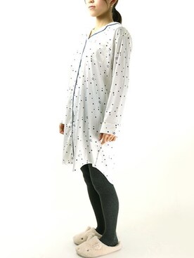 「アイテム（ルームウェア/パジャマ）」を使った、fran de lingerie PRさん（レディース・156cm）の冬コーディネート